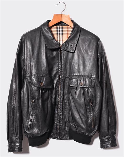 burberry prorsum black leather jacket|Burberry signatures for men.